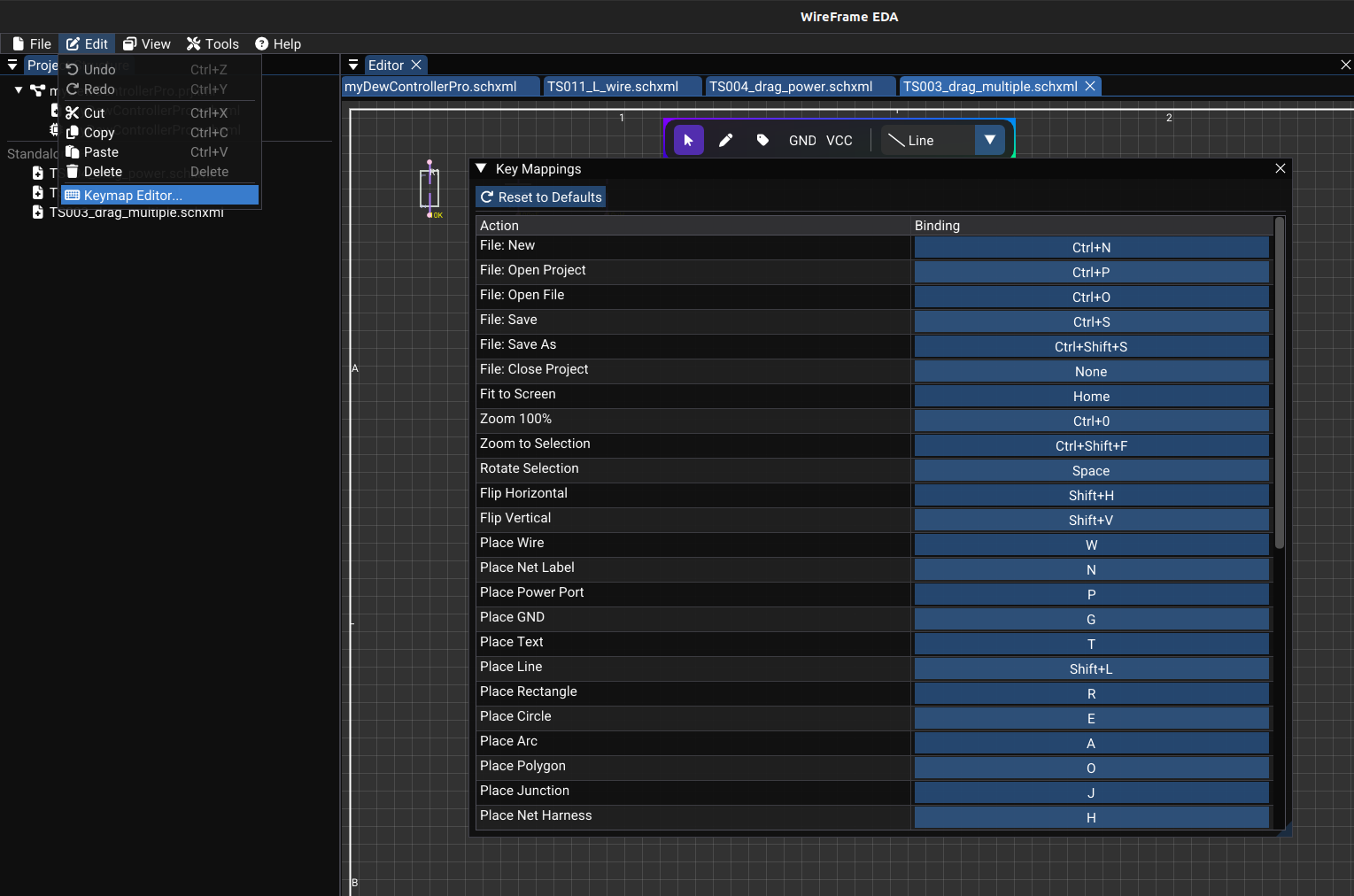 Keymap Editor