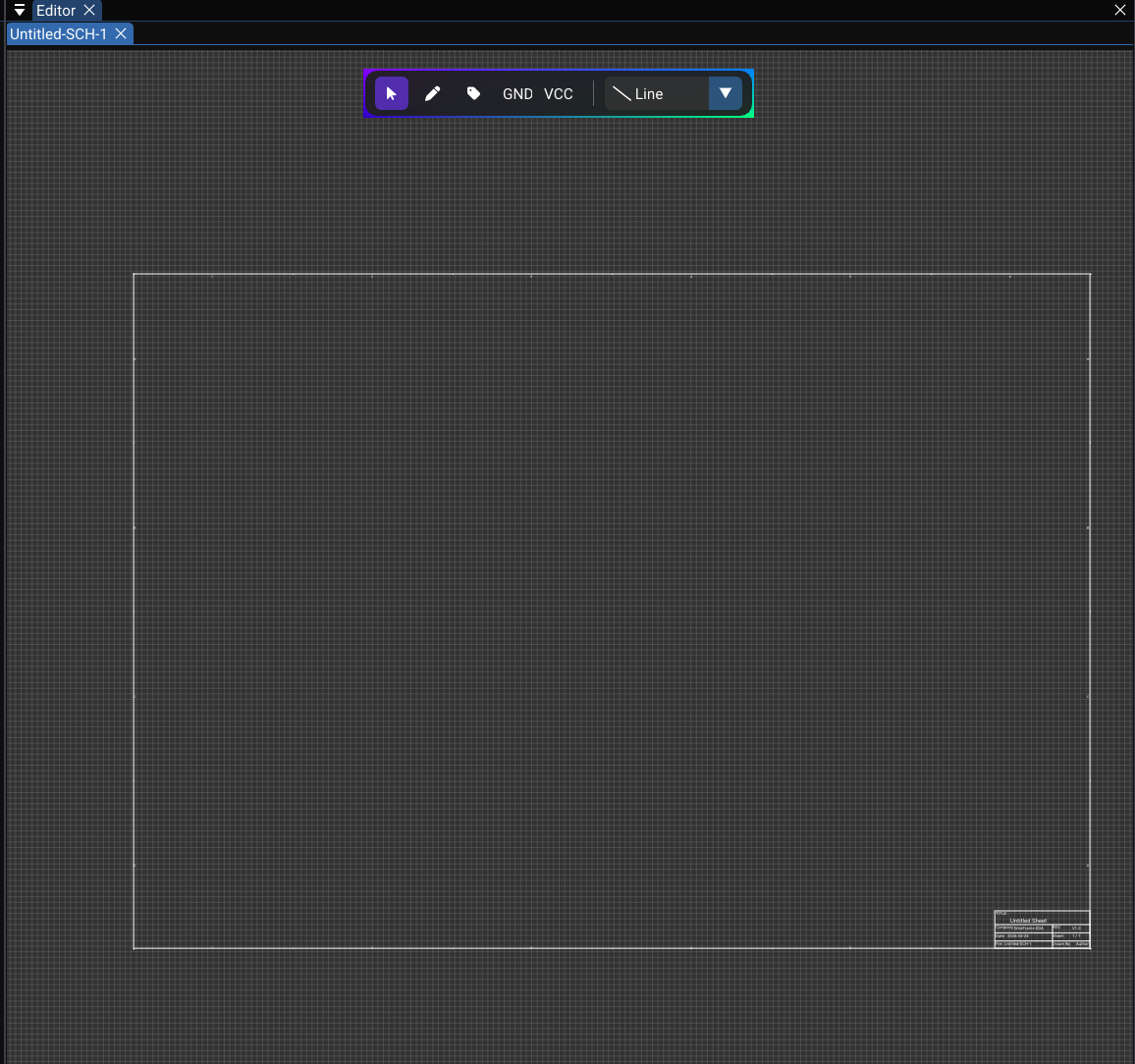 Empty schematic canvas