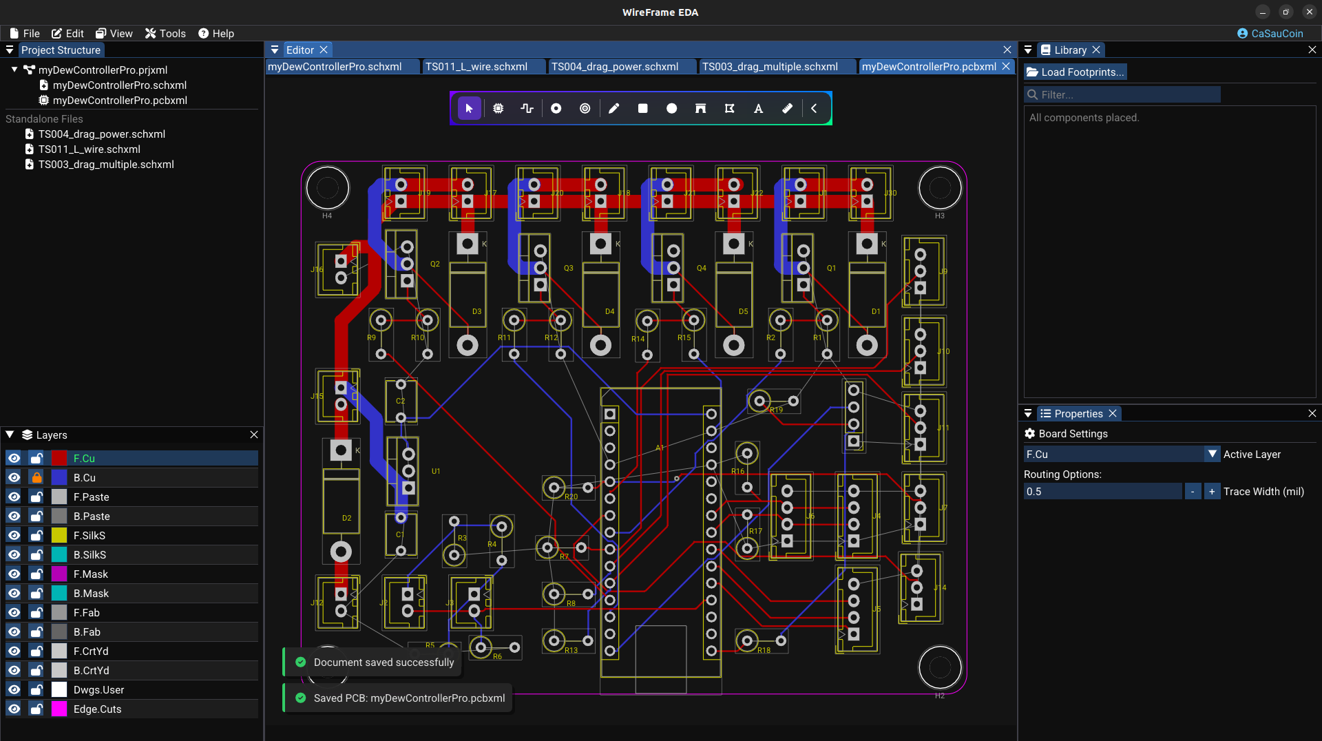 PCB workspace