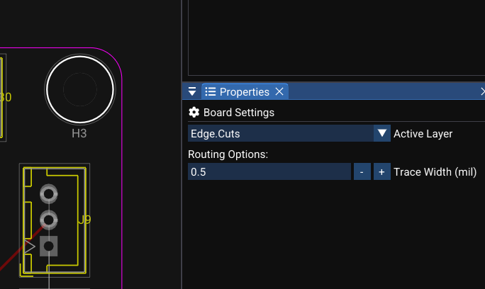 Copper zone outline