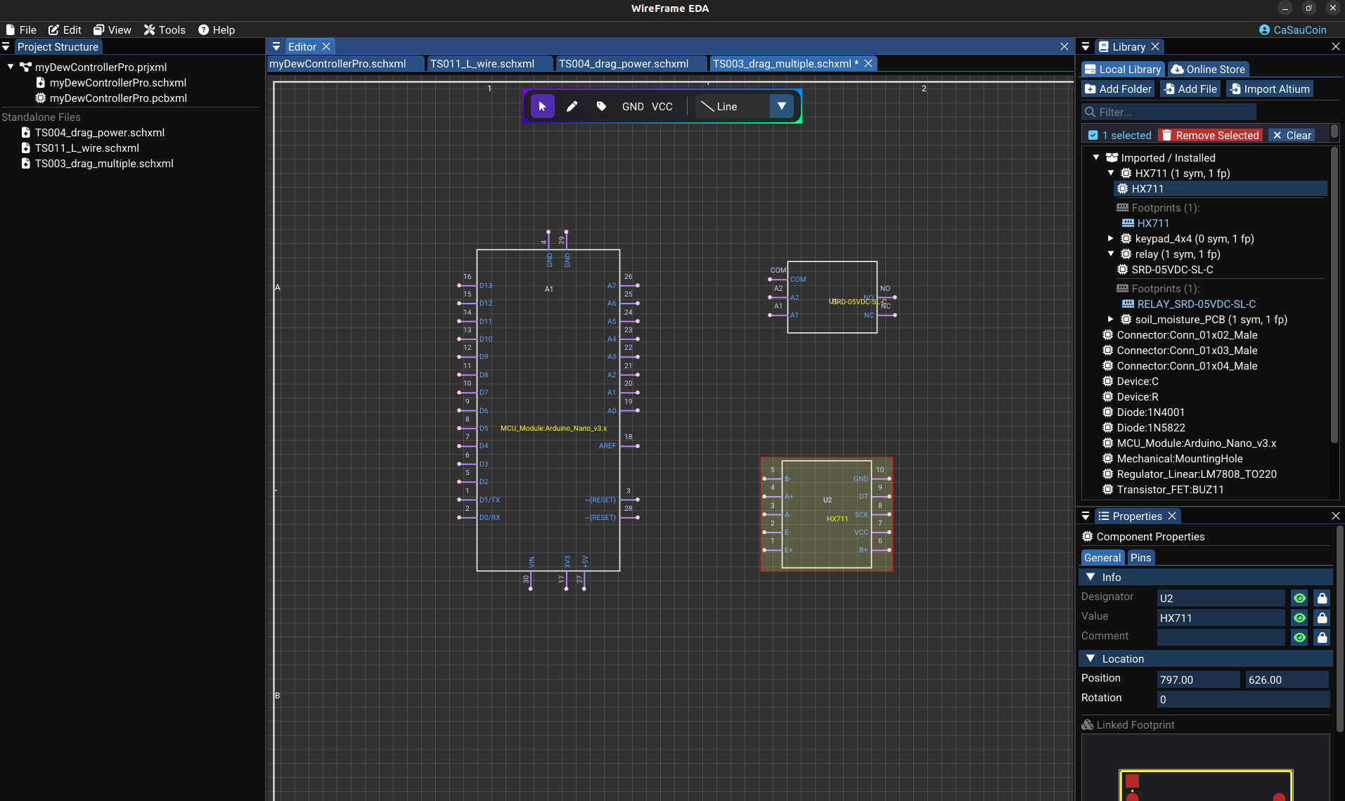 Schematic workspace